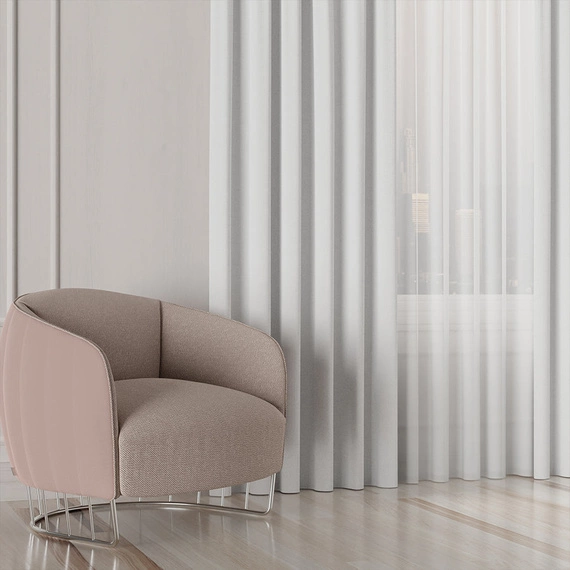 Tkanina zasłonowa IBIZA / wysokość 300cm / kolor 001 biały