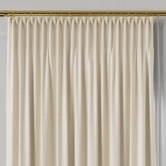 Tkanina zasłonowa na metry Lukrecja / wysokość 310cm / kolor 004 jasnobeżowy