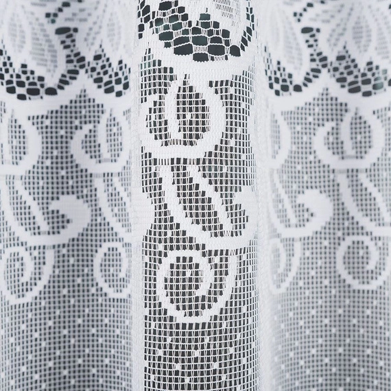 Firanka gotowa żakardowa HERNANI / 410x160cm / kolor biały