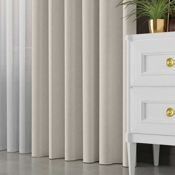 Tkanina zasłonowa IBIZA / wysokość 300cm / kolor 016 jasny beżowy