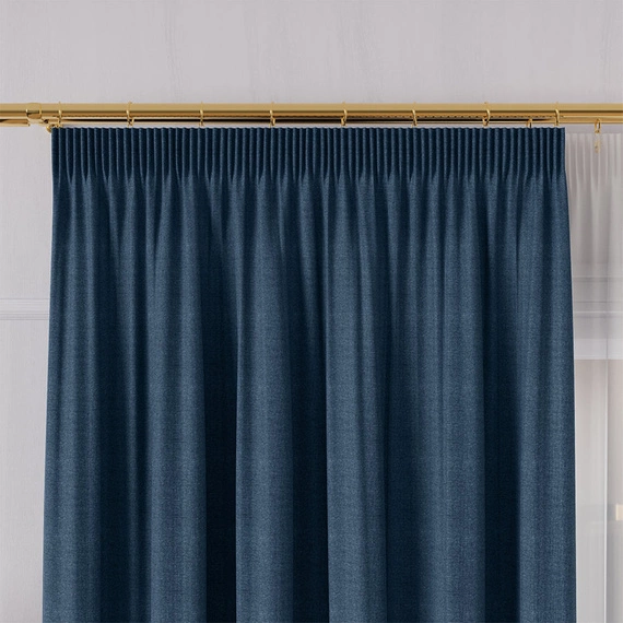 Tkanina zasłonowa IBIZA / wysokość 300cm / kolor 014 granatowy
