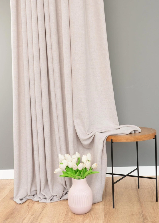 Tkanina zasłonowa na metry OPAL / kolor beżowy C3 / kupon 100x300cm