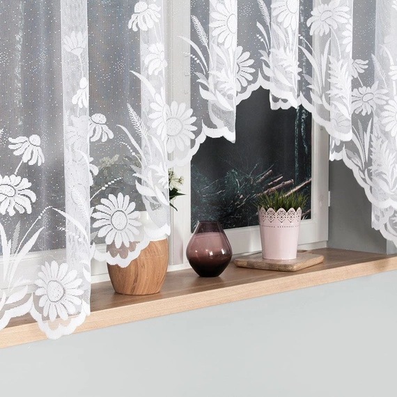 Firanka gotowa żakardowa ARALIA / 300x160cm / kolor biały