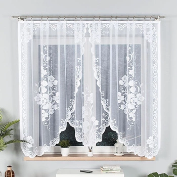 Firanka gotowa żakardowa FUKSJA / 320x160cm / kolor biały