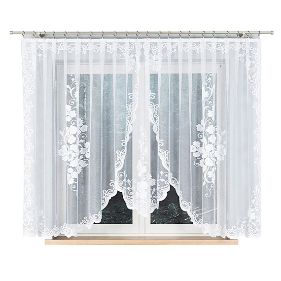 Firanka gotowa żakardowa FUKSJA / 400x160cm / kolor biały