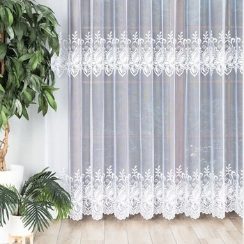 Firanka żakardowa na metry 018227 / kupon 240x250cm