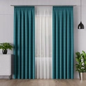 Tkanina zasłonowa IBIZA / wysokość 300cm / kolor 012 turkusowy