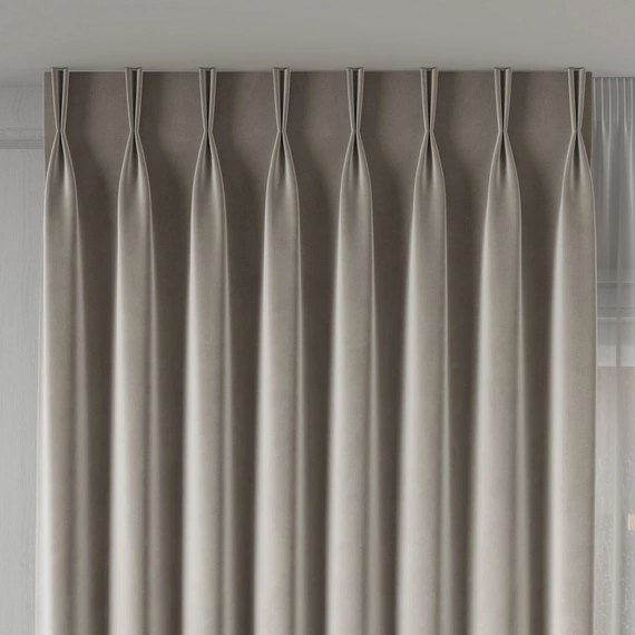 Tkanina zasłonowa na metry VELVET / wysokość 300cm / kolor 008 chłodny beżowy