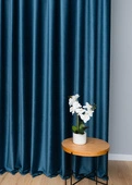 Tkanina zasłonowa VELVET EDEN prążkowana / wysokość 280cm / kolor 15 granatowy