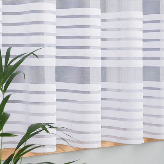 Firanka żakardowa na metry 000281 / kolor biały / kupon 75x160cm