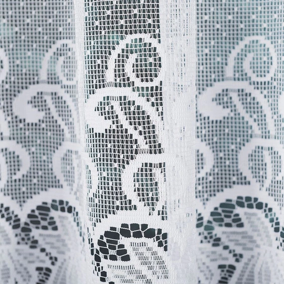 Firanka gotowa żakardowa HERNANI / 510x160cm / kolor biały