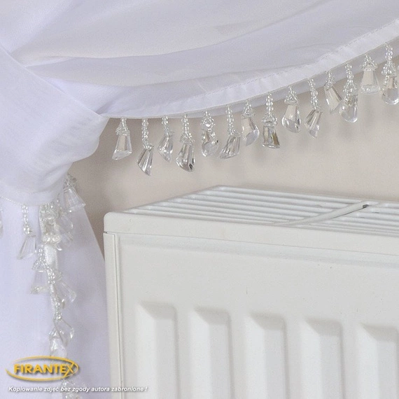 Firanka zakładana FK0154 z kryształkami / szyta na wymiar