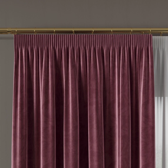 Tkanina zasłonowa na metry VELVET / wysokość 300cm / kolor 045 bordowy