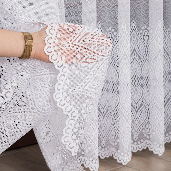 Firanka żakardowa na metry 358690 / kolor biały / kupon 210x270cm