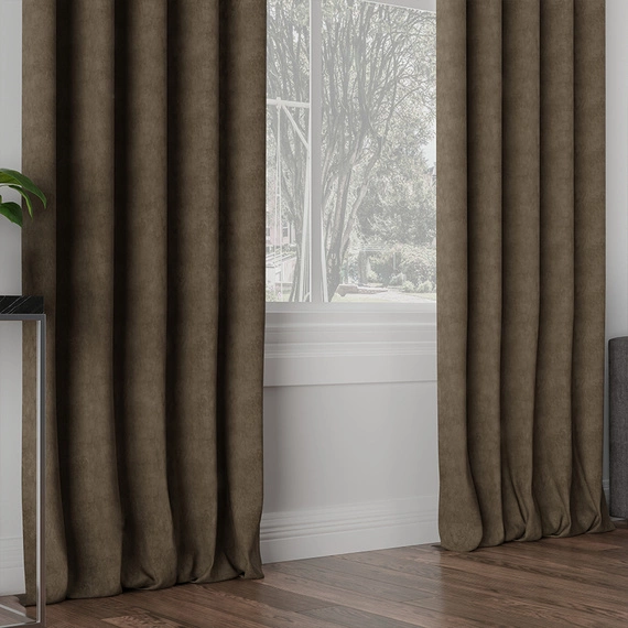 Tkanina zasłonowa MILAS / wysokość 290cm / kolor 044 (jasny brąz)