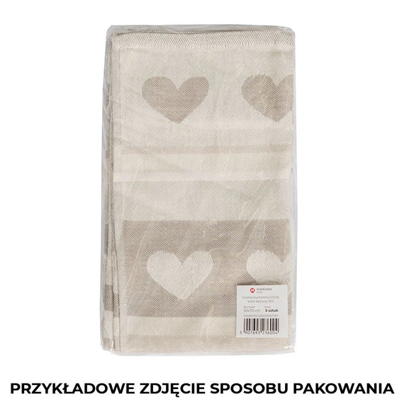 KRATI Ścierka kuchenna, rozmiar 50x70cm, kolor szaro-beżowy 002