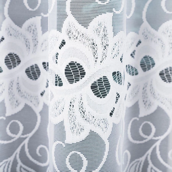 Firanka gotowa żakardowa BASTIA / 500x160cm / kolor biały