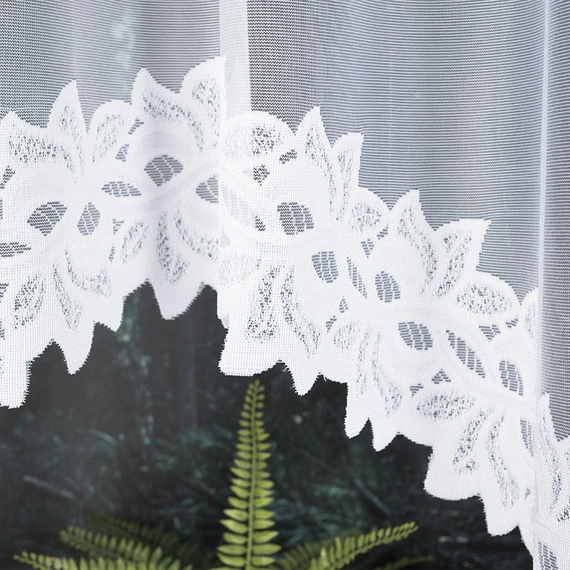 Firanka gotowa żakardowa BASTIA / 300x150cm / kolor biały