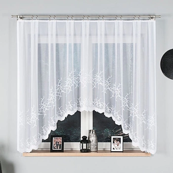 Firanka gotowa żakardowa BAKARO / 320x160cm / kolor biały