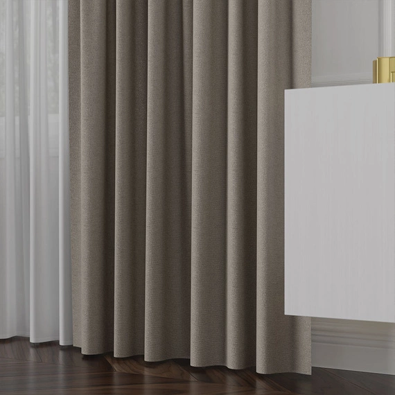 Tkanina zasłonowa na metry Lukrecja / wysokość 310cm / kolor 011 pastelowy szary