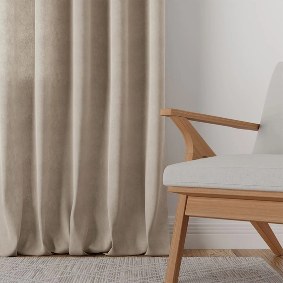 Tkanina zasłonowa MILAS / kolor 375 (szarobeżowy) / kupon 190x290cm