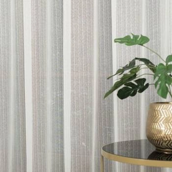 Firanka fantazyjna 001258 / kolor naturalny ze srebrną nitką / wysokość 310cm