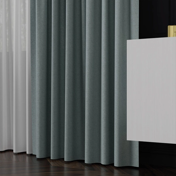 Tkanina zasłonowa na metry Lukrecja / wysokość 310cm / kolor 023 szarozielony