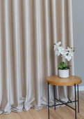 Tkanina zasłonowa VELVET EDEN prążkowana / wysokość 280cm / kolor 03 jasny zimny beż