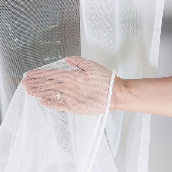 Firanka gładka TIUL GRECKI / wysokość 320cm / kolor biały