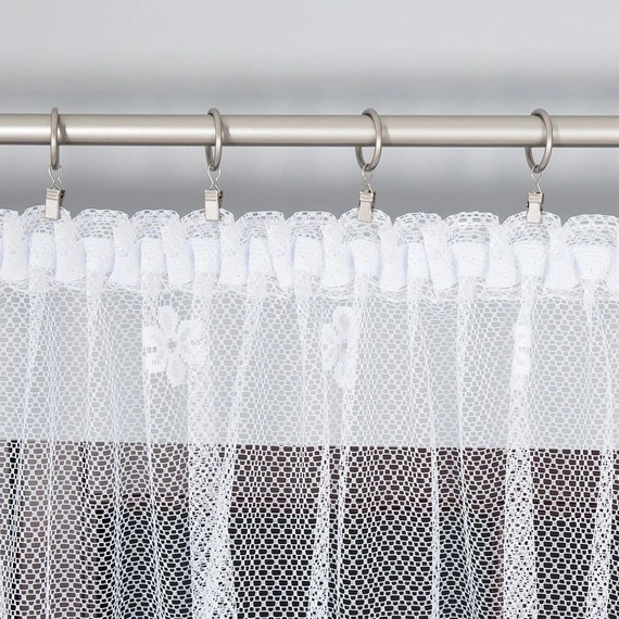 Firanka żakardowa 004421 / kolor biały / kupon 200x230cm