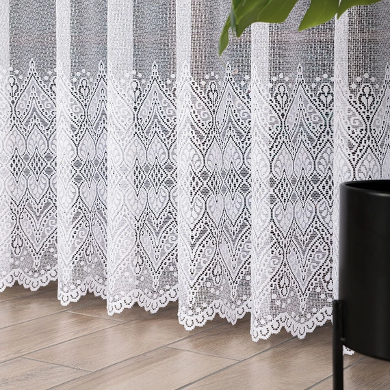 Firanka żakardowa na metry 358690 / kolor biały / kupon 210x270cm