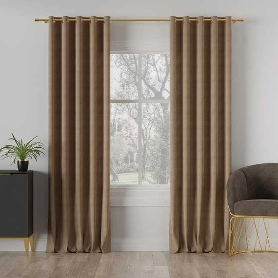 Tkanina zasłonowa MILAS / wysokość 290cm / kolor 007 (kakao)