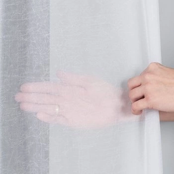 Woal kreszowany PREMIUM z obciążnikiem / kolor biały / wysokość 275cm