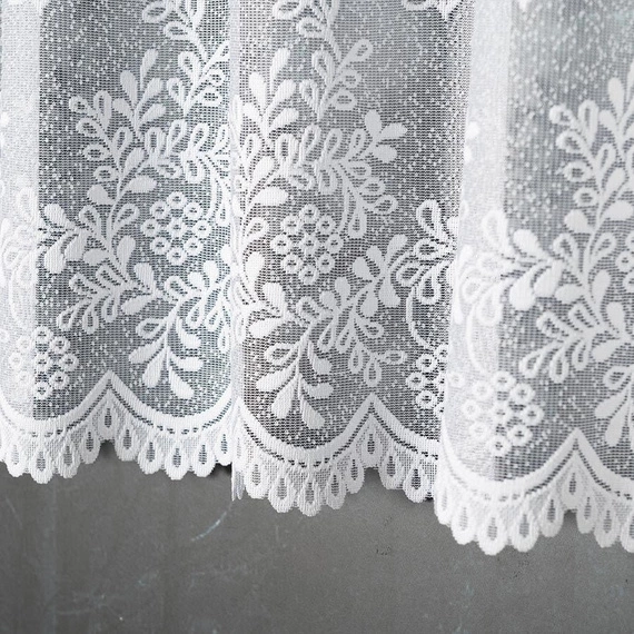 Zazdroska żakardowa 054160 / kolor biały / wysokość 90cm