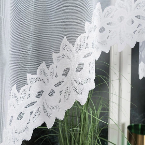 Firanka gotowa żakardowa BASTIA / 250x130cm / kolor biały