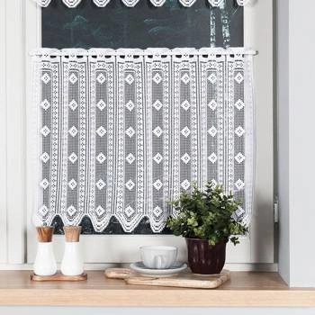 Zazdroska żakardowa 303690 / kolor biały / wysokość 90cm