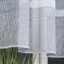 Firanka żakardowa 181015 / kolor biały + szary / kupon 140x120cm