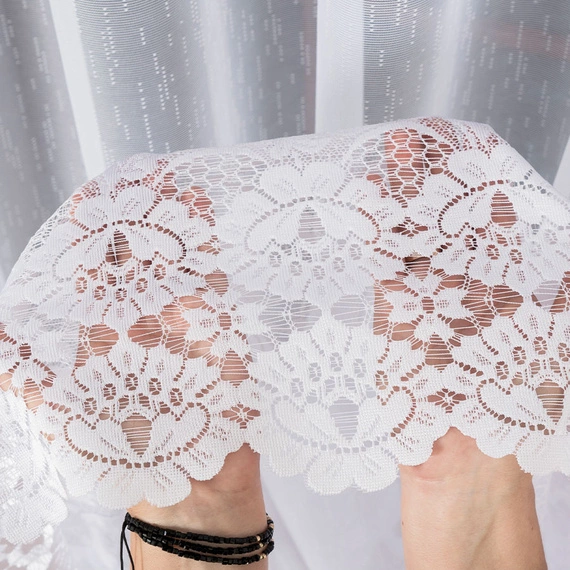 Firanka żakardowa na metry 018864 / kolor biały / kupon 220x250cm