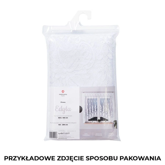 Firanka gotowa żakardowa EDYTA / 300x160cm / kolor biały