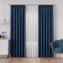 Tkanina zasłonowa IBIZA / kolor 014 granatowy / kupon 120x300cm