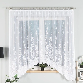 Firanka gotowa żakardowa LUDWIKA / 300x180cm / kolor biały