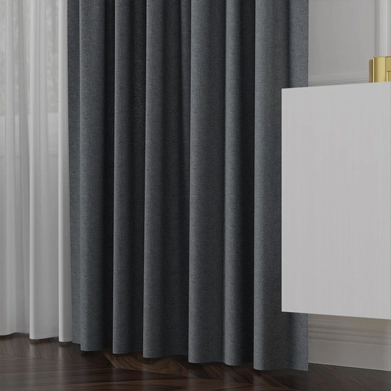 Tkanina zasłonowa na metry Lukrecja / wysokość 310cm / kolor 033 chłodny szary