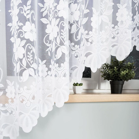 Firanka gotowa żakardowa LUDWIKA / 300x180cm / kolor biały