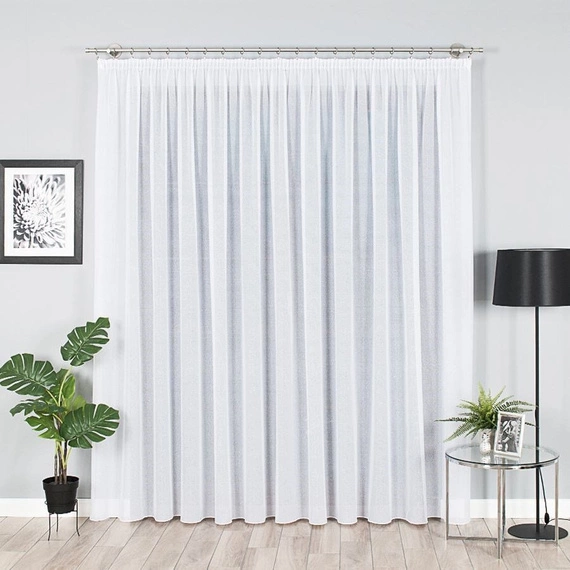 Firanka fantazyjna 000121 / kolor biały / kupon 360x250cm