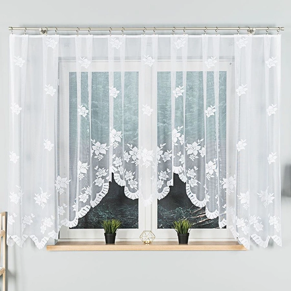 Firanka gotowa żakardowa IRENA / 420x160cm / kolor biały