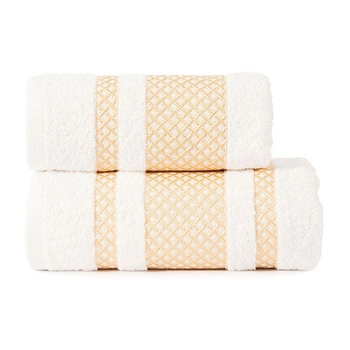 LIONEL Ręcznik, 70x140cm, kolor 302 biały ze złotą bordiurą LIONEL/RB0/302/070140/1