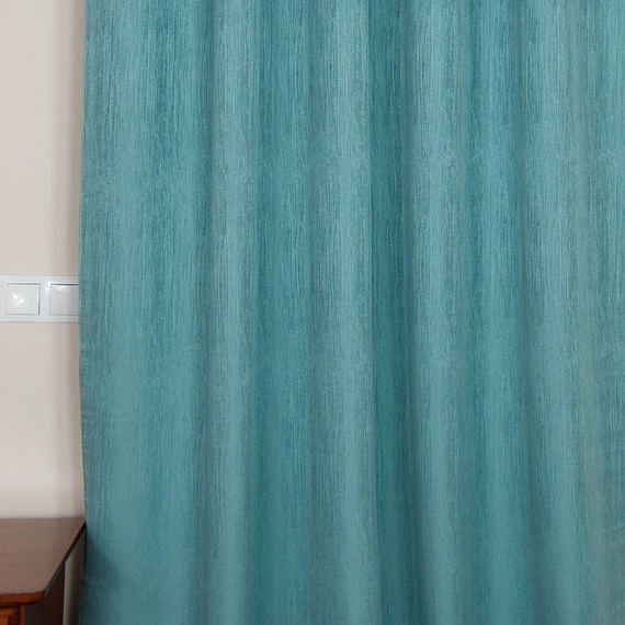 Tkanina zasłonowa MUTY / kolor turkusowy / kupon 140x260cm