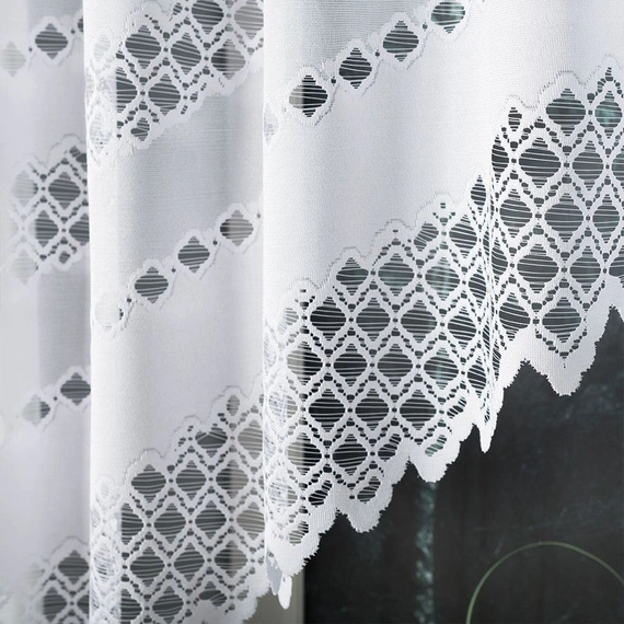 Firanka gotowa żakardowa FILOMENA / 270x120cm / kolor biały