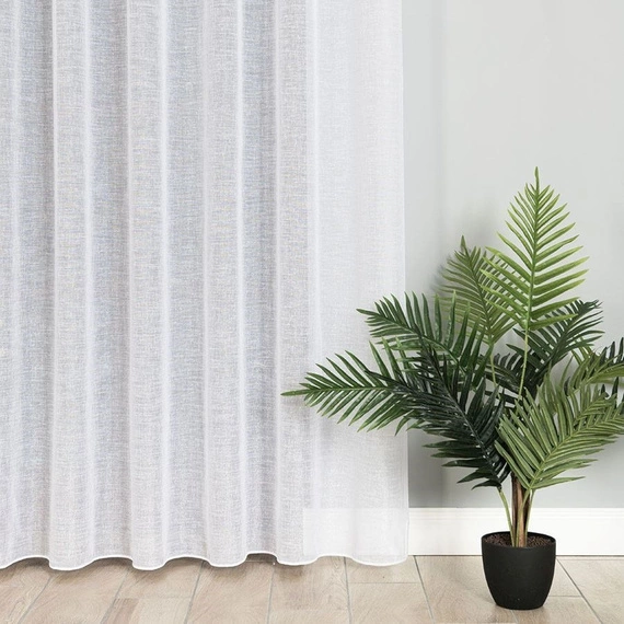 Firanka fantazyjna 000559 / kolor biały z błyskiem / wysokość 330cm