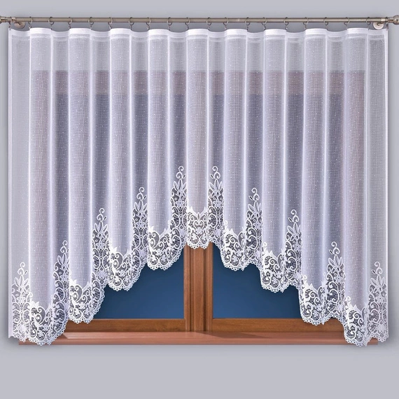 Firanka gotowa żakardowa 004304 / 430x160cm / kolor biały